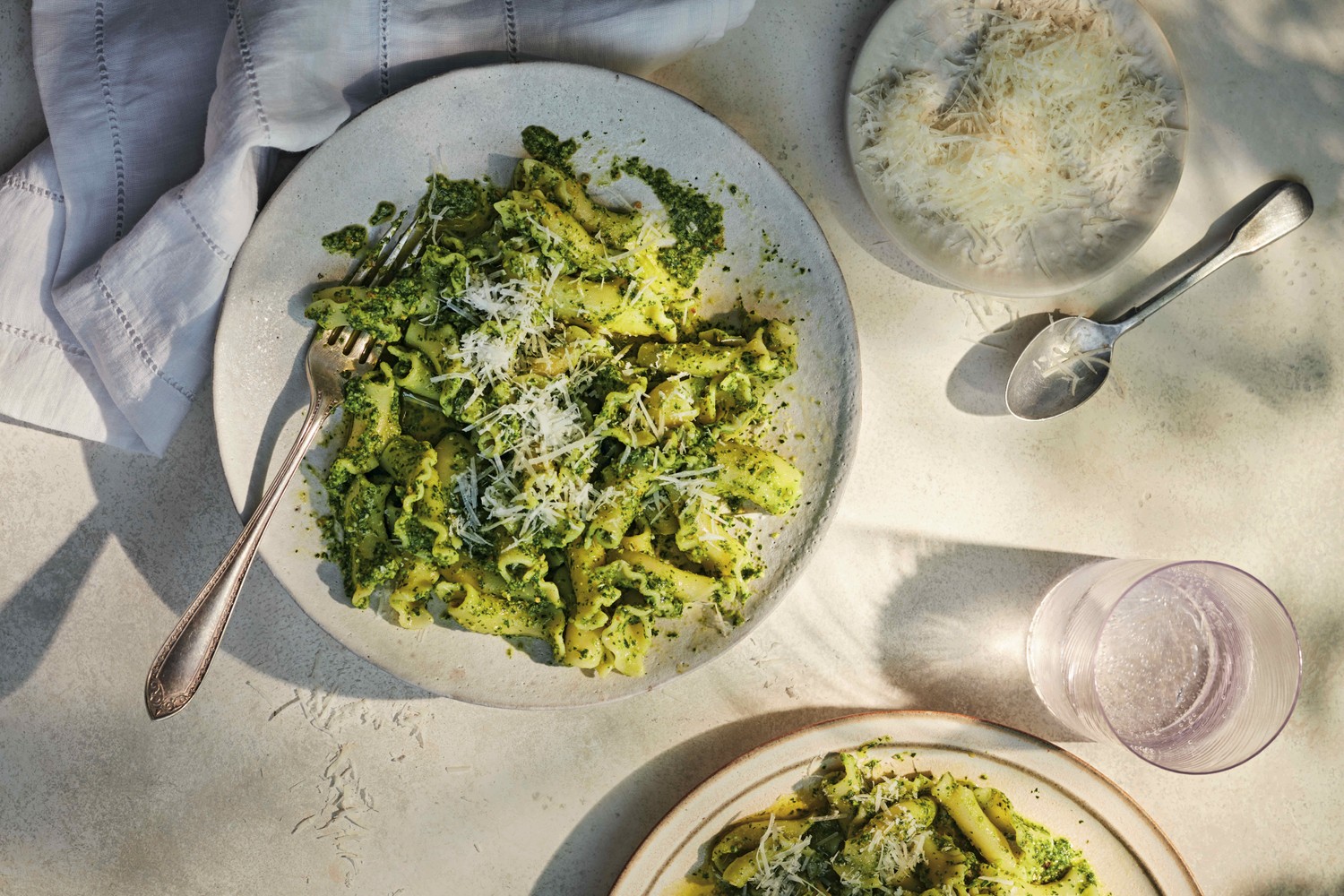 Fiorelli with watercress pesto