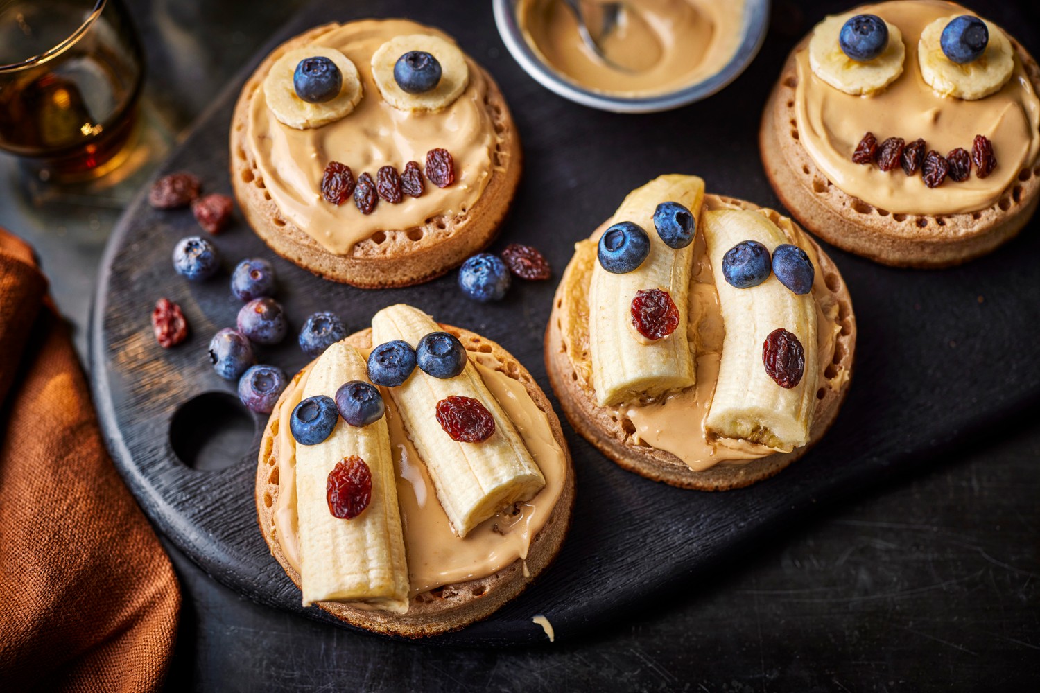 Boo-nana crumpets