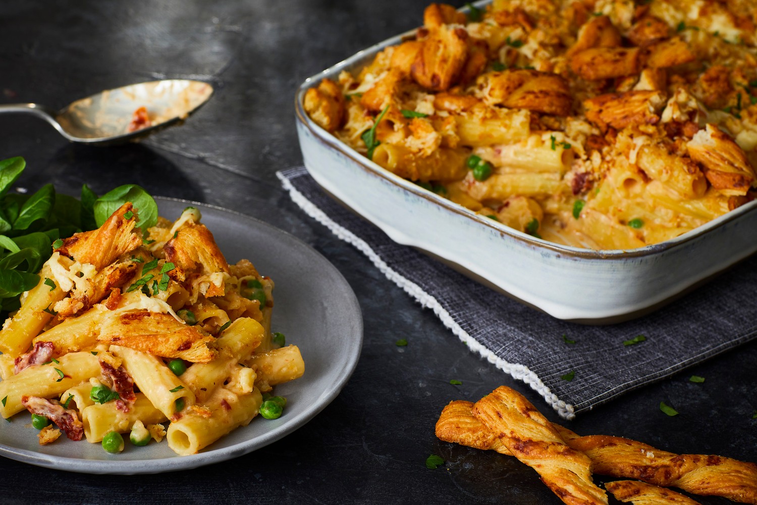 Cheese twist pasta bake