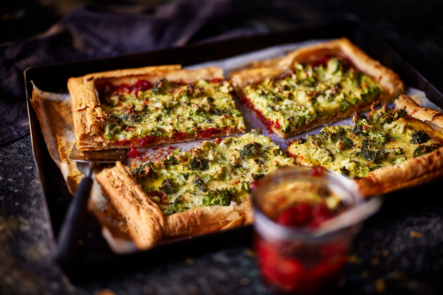 Puff pastry traybake quiche recipe