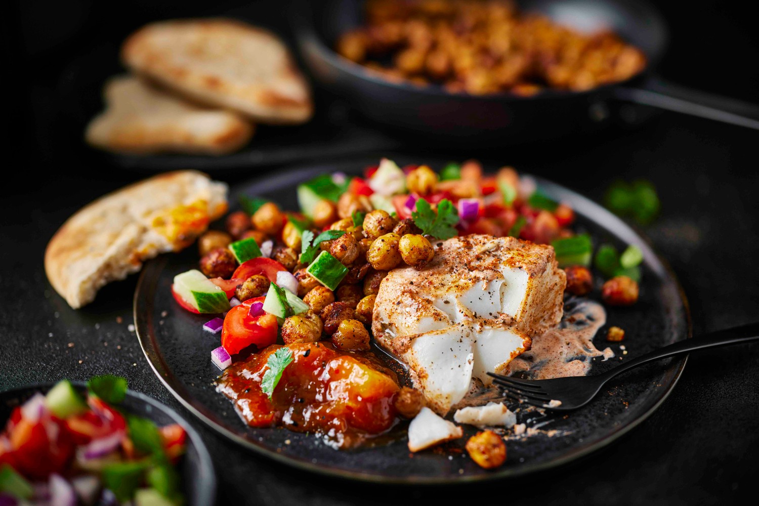 Tikka cod naan breads recipe