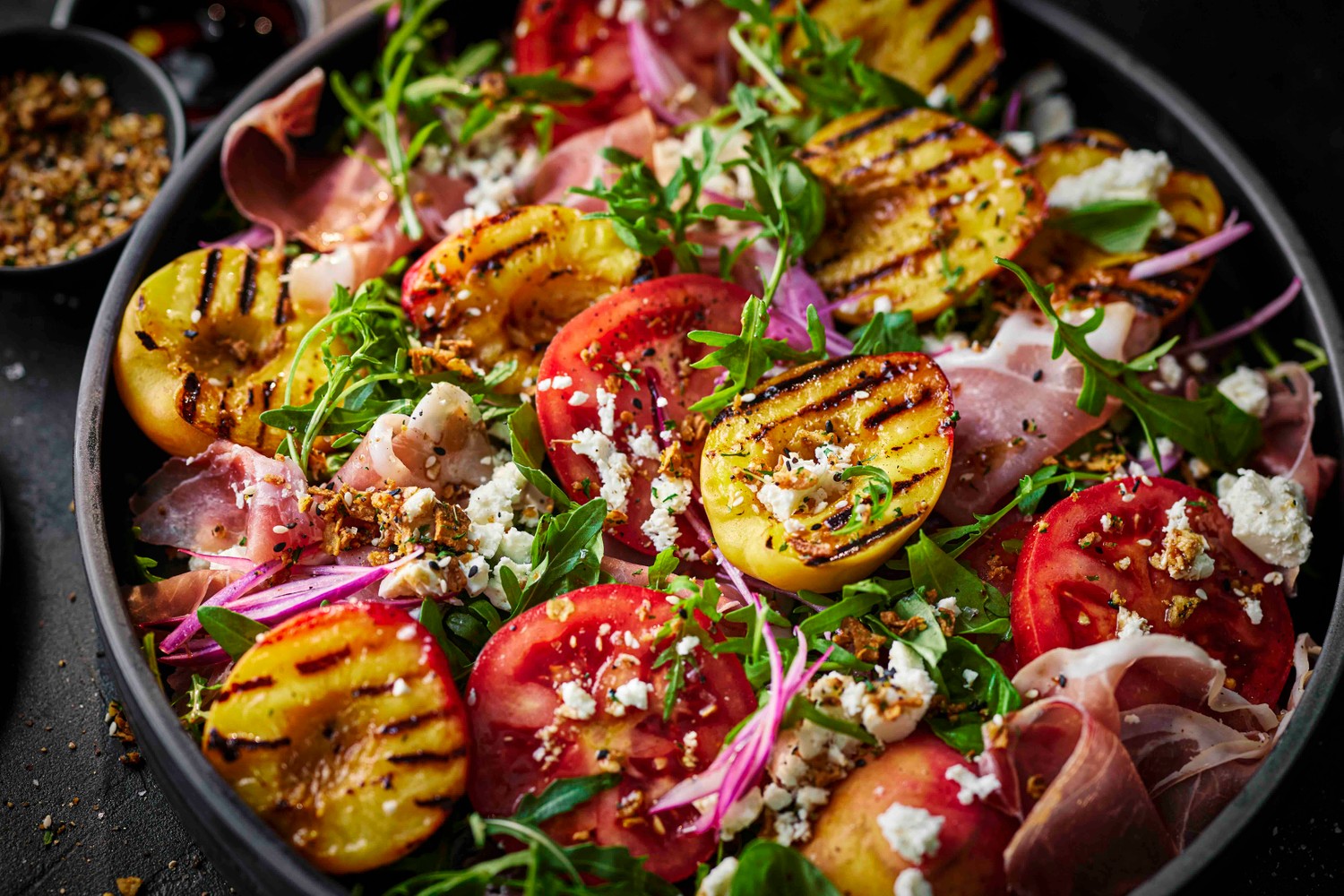 Peach and feta salad