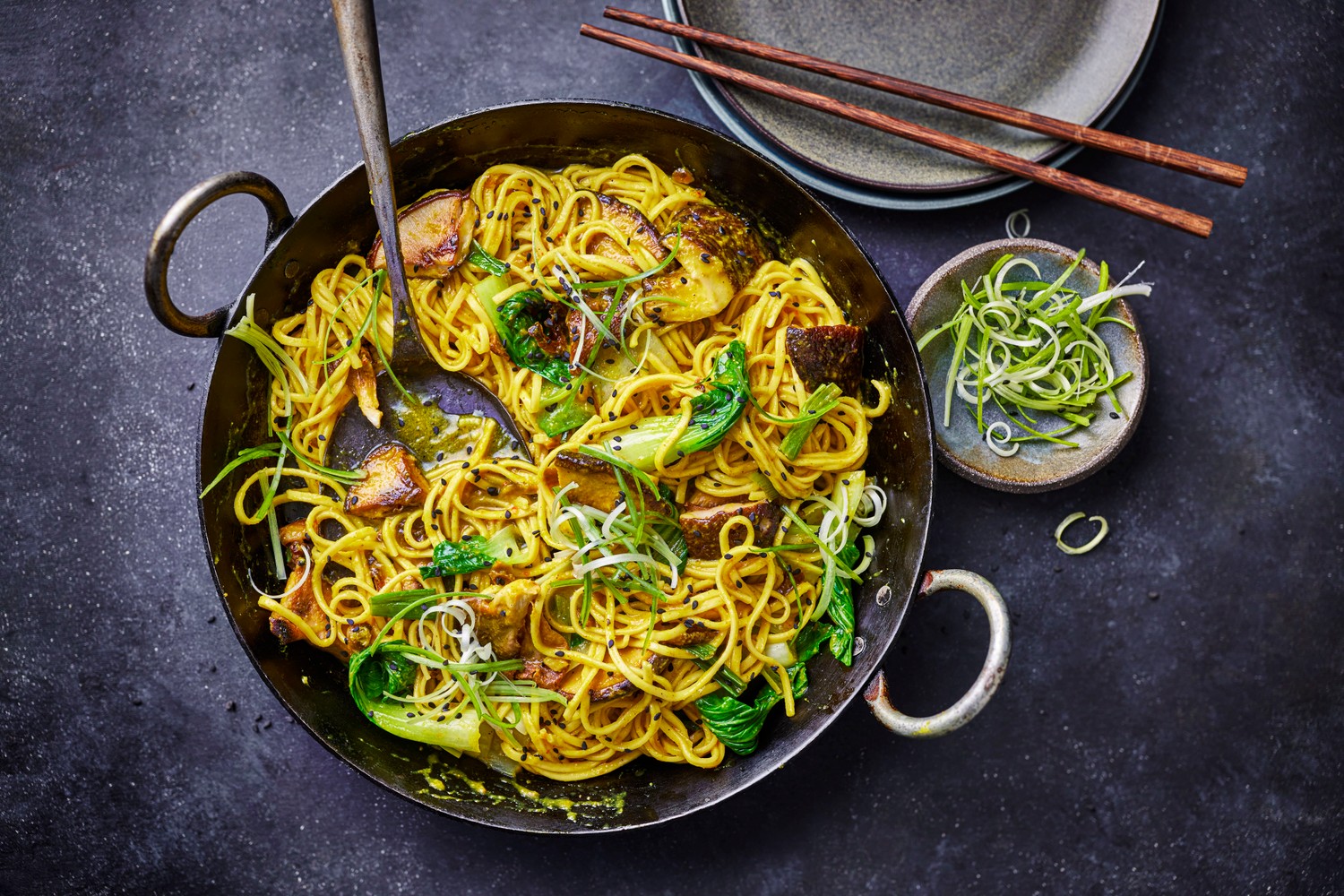 10-minute Singapore noodle stir-fry