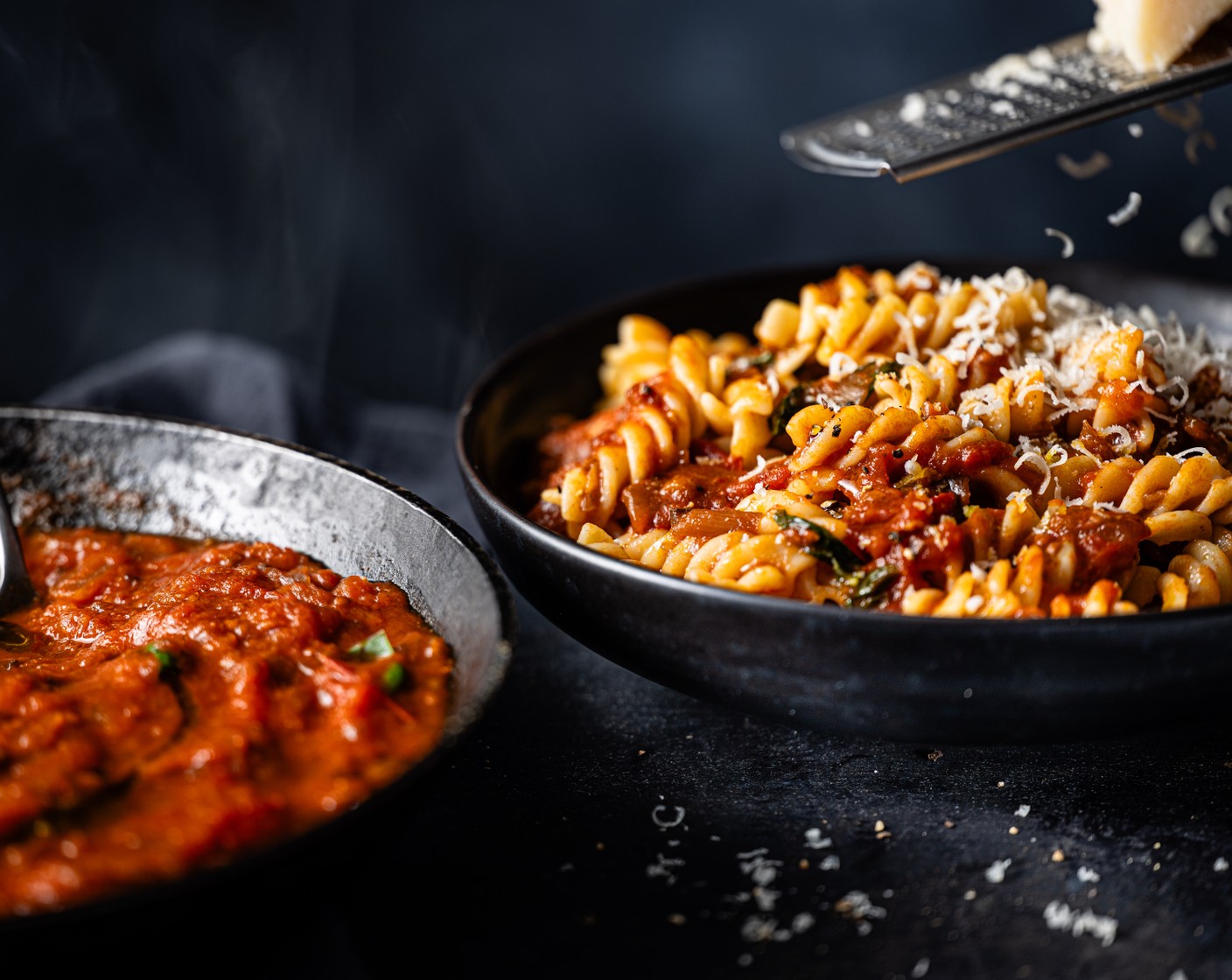 step 4 When the sauce is almost done, cook the pasta (400 g) in a pan of salted boiling water for 8-10 minutes or until al dente. Toss the pasta through the sauce and serve with some more basil on top.