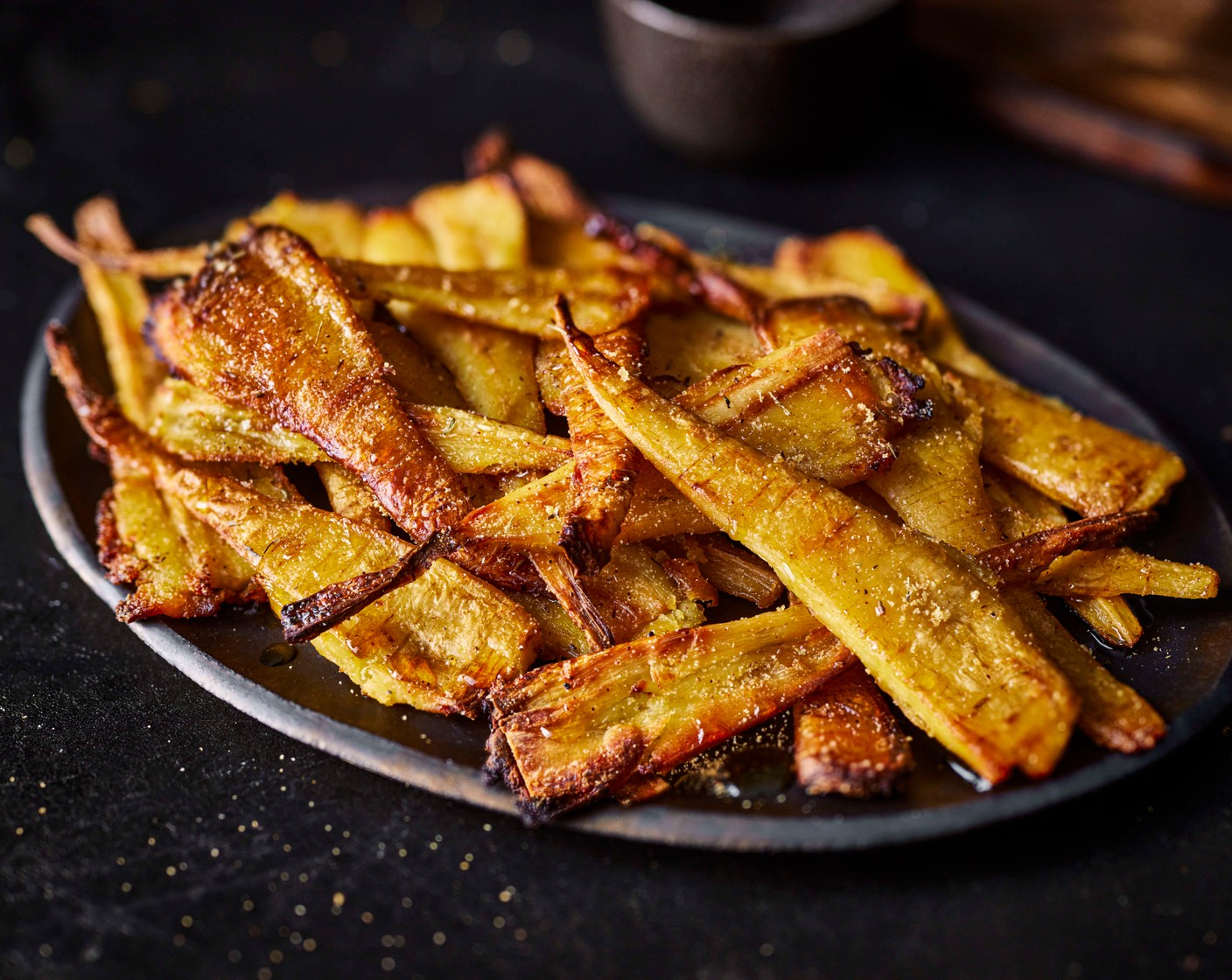 step 6 Remove from the oven, drizzle with the hot maple syrup (1 tbsp) and return to the oven for a further 5 minutes until gorgeously sticky, golden and crispy.