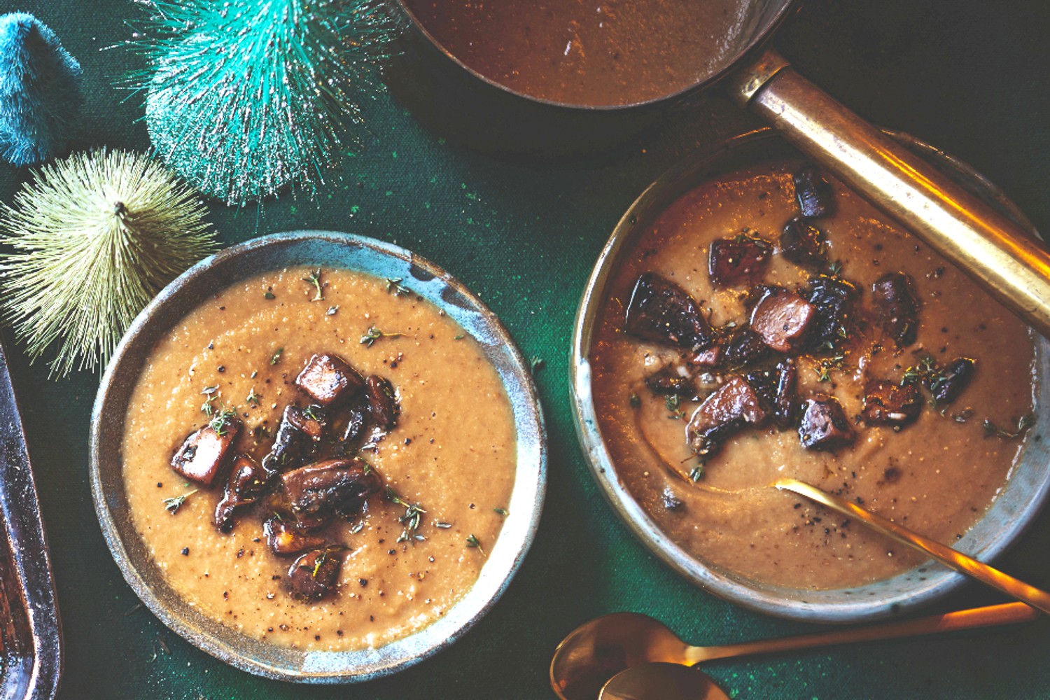 Creamy mushroom and parsnip soup