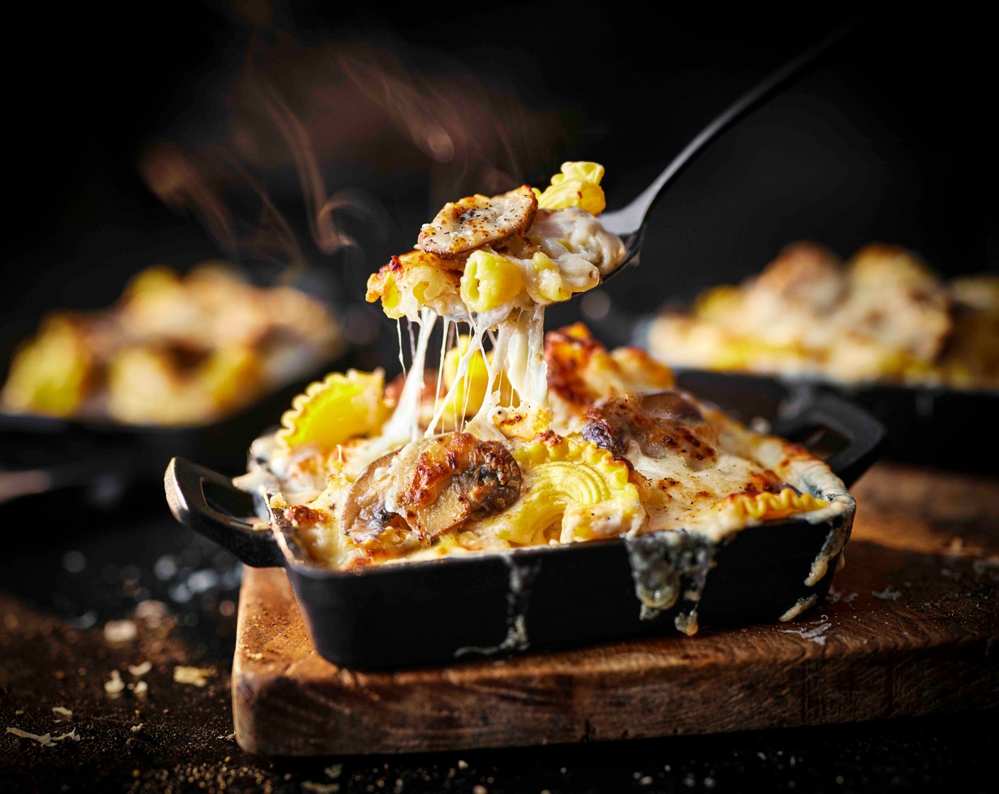 step 9 Bake in the centre of the oven for 10 minutes. For an extra-golden top, switch on the grill and cook for a further 1-2 minutes, until golden and bubbling.