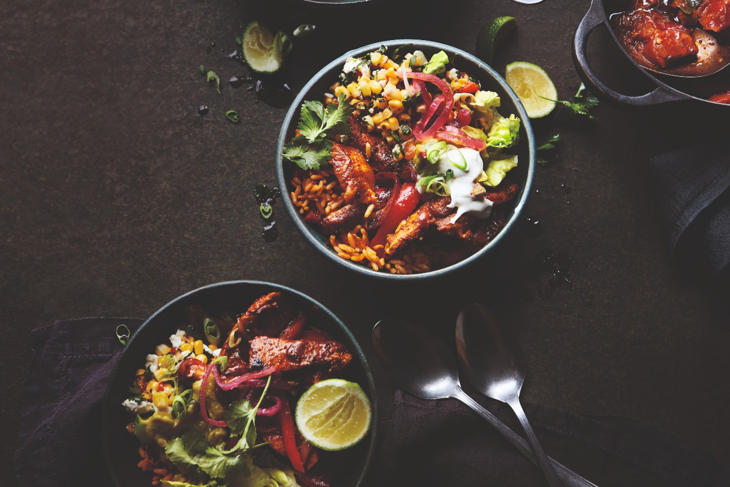 Pork burrito bowls