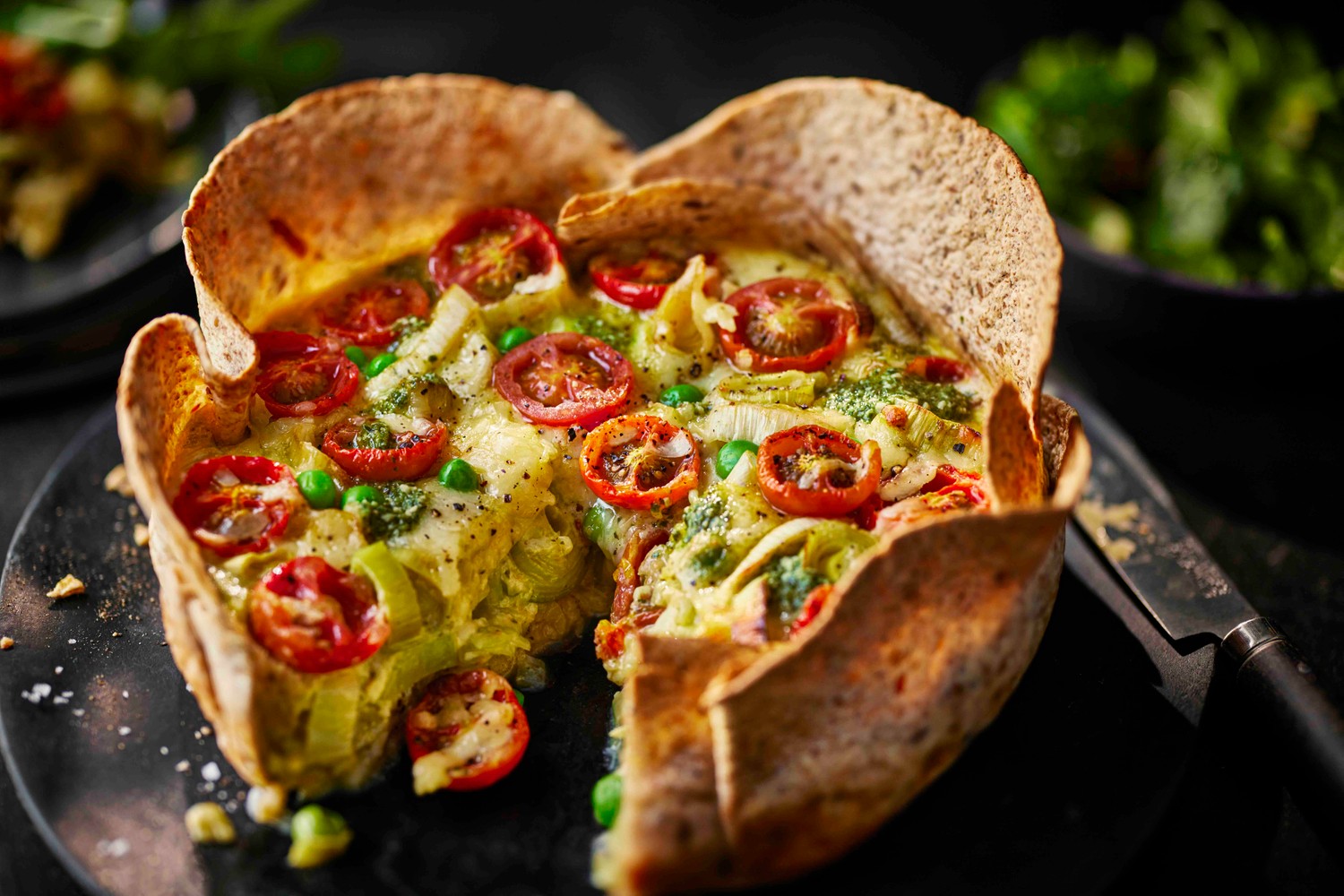 Healthy tortilla quiche recipe