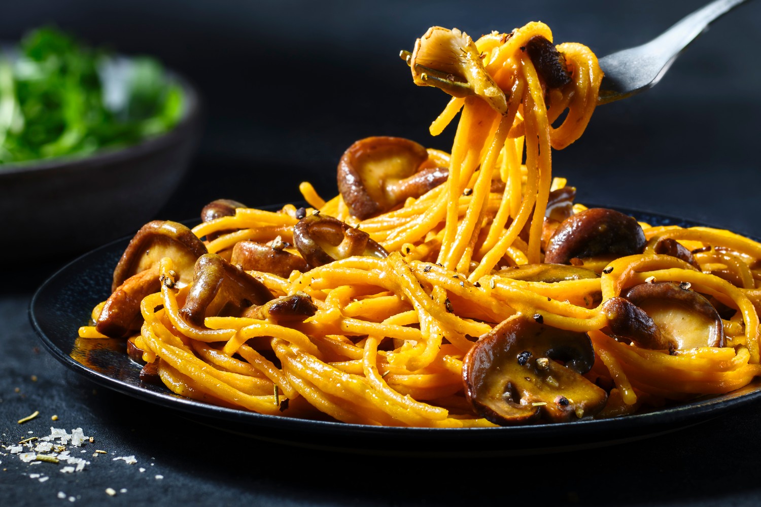 High-protein mushroom carbonara