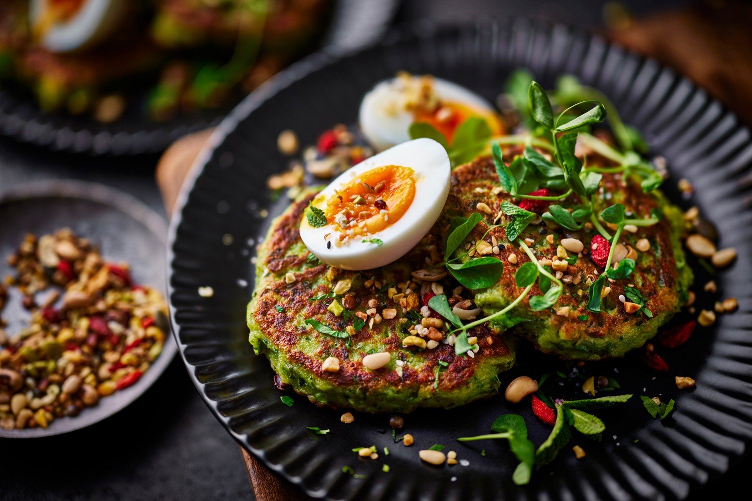 Green pea and cottage cheese fritters