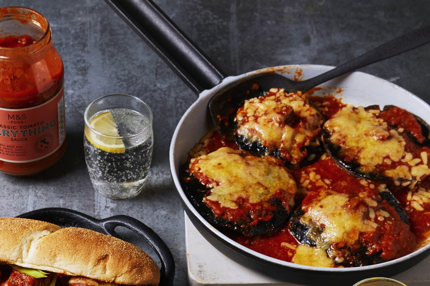 Melty cheese baked mushrooms