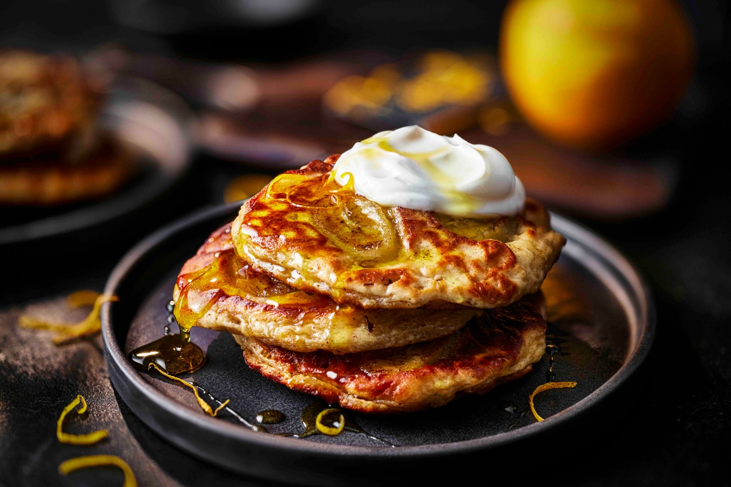 Banana bread pancakes