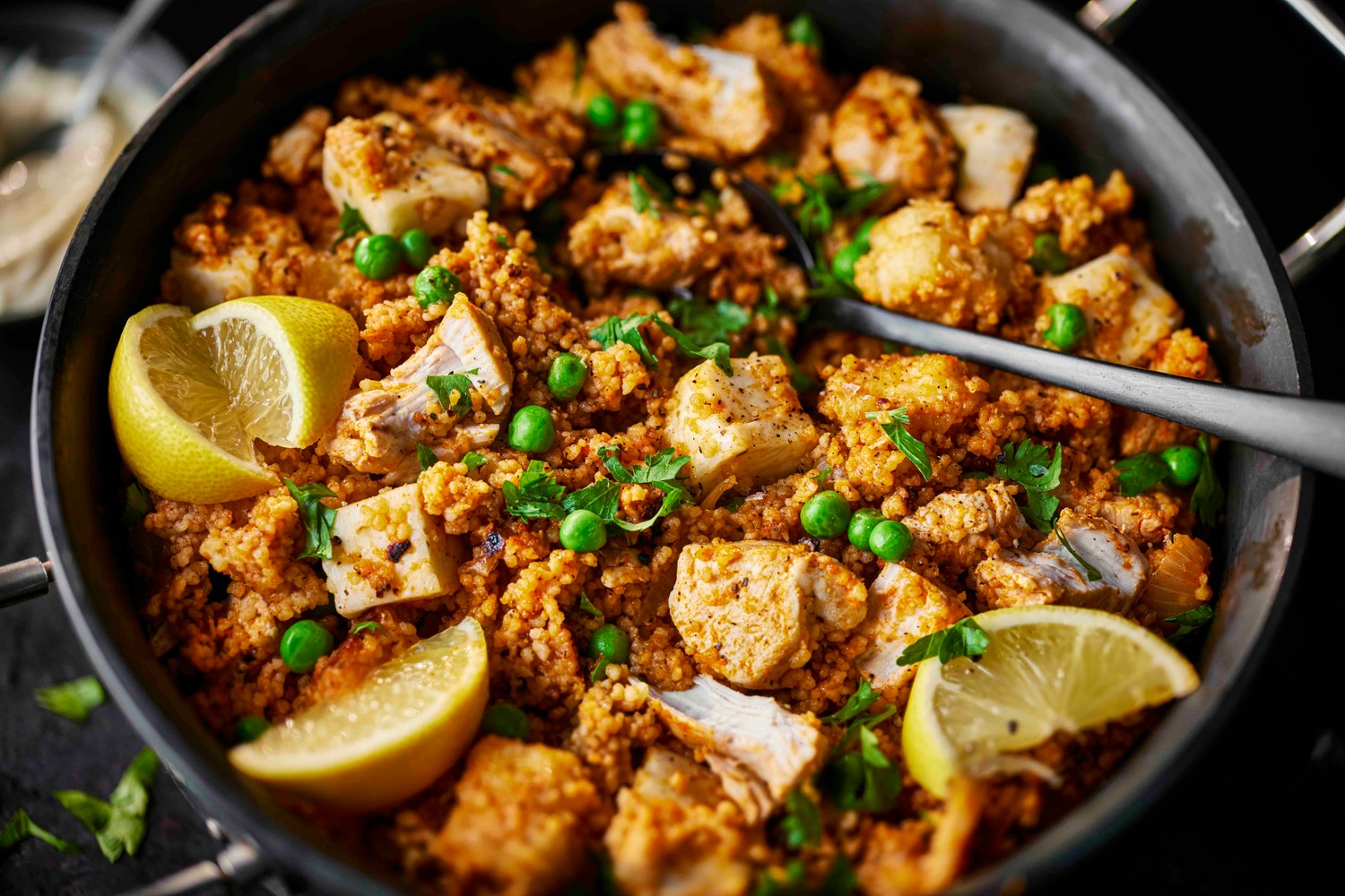 One-pot chicken and halloumi couscous recipe
