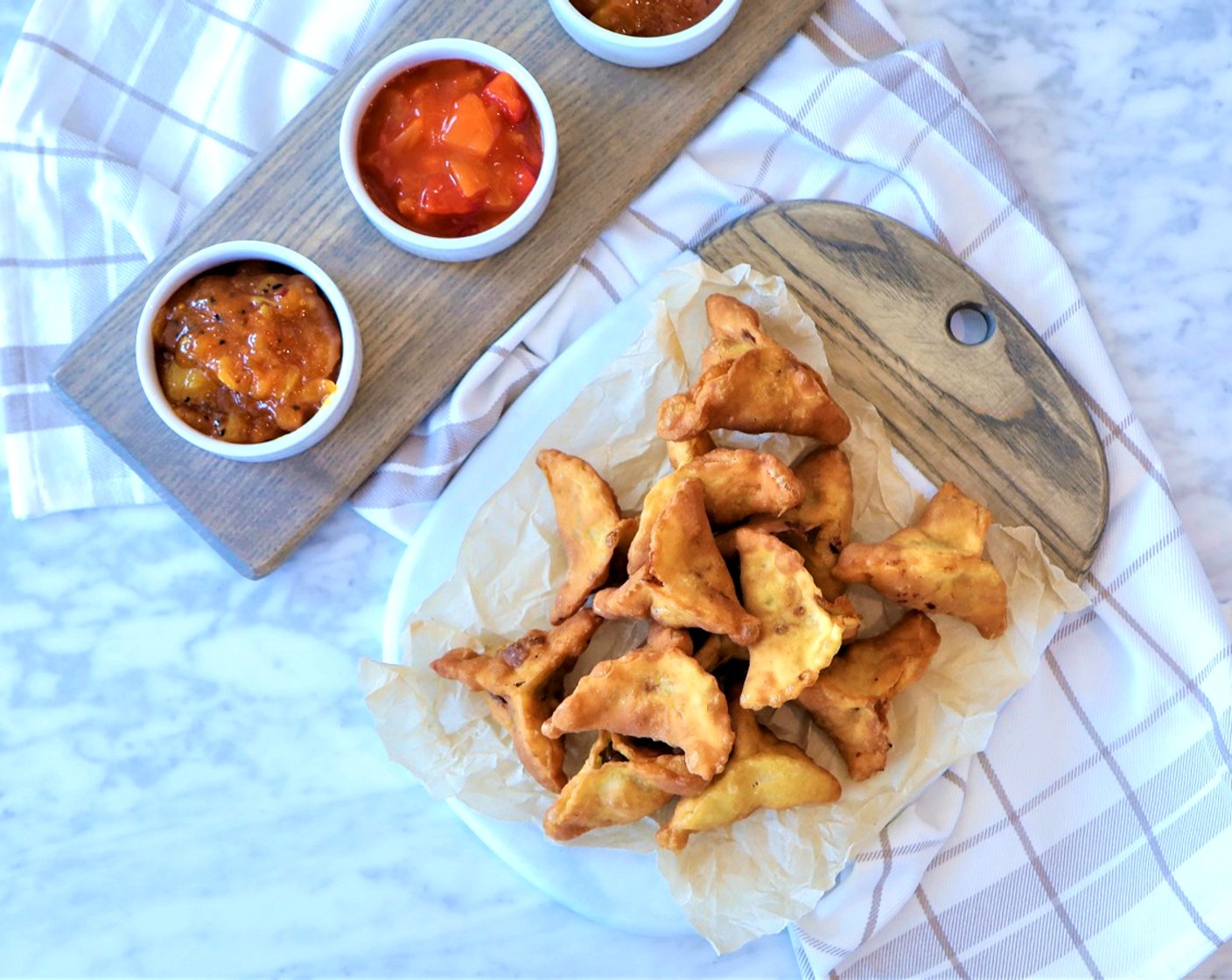 step 11 Serve with a selection of M&S dips, such as mango chutney or lime pickle.