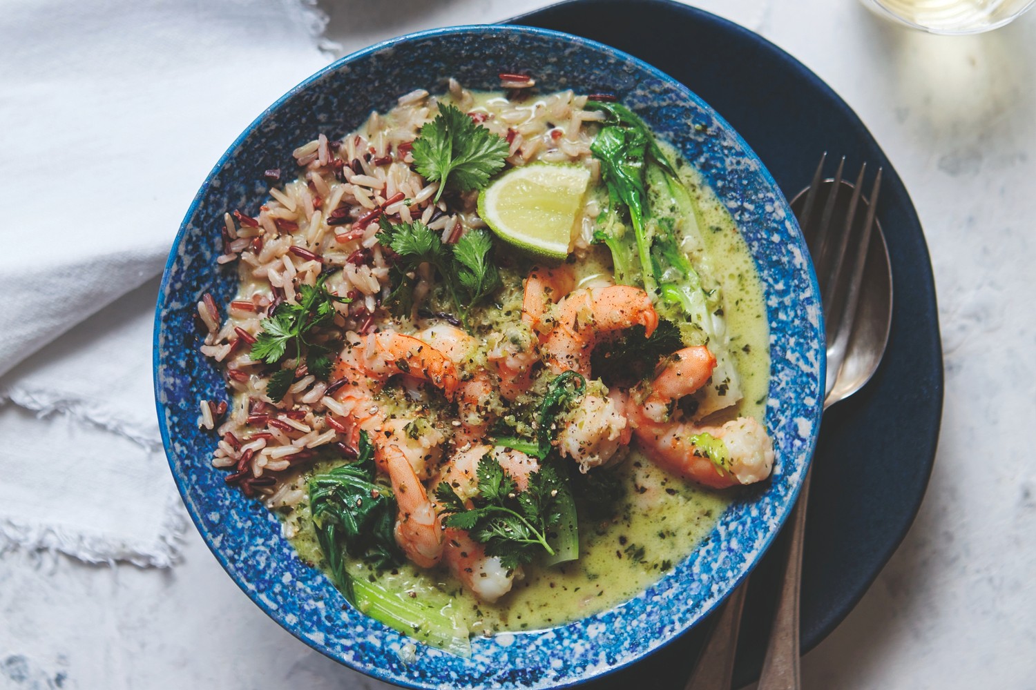 Lemongrass and coconut prawns