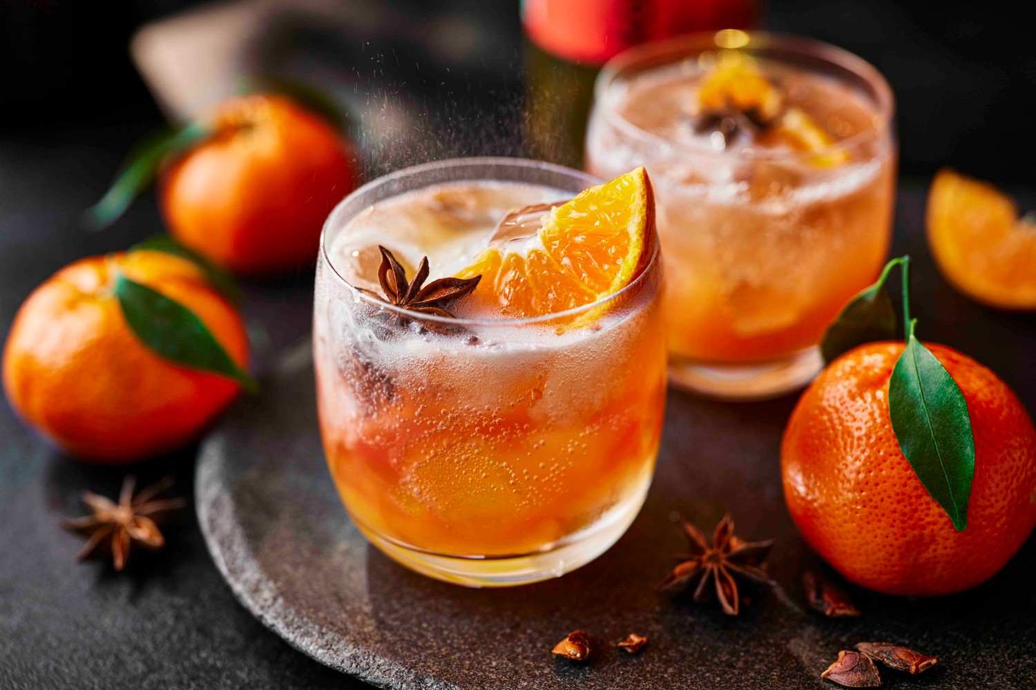 Christmas ginger kombucha mocktail recipe