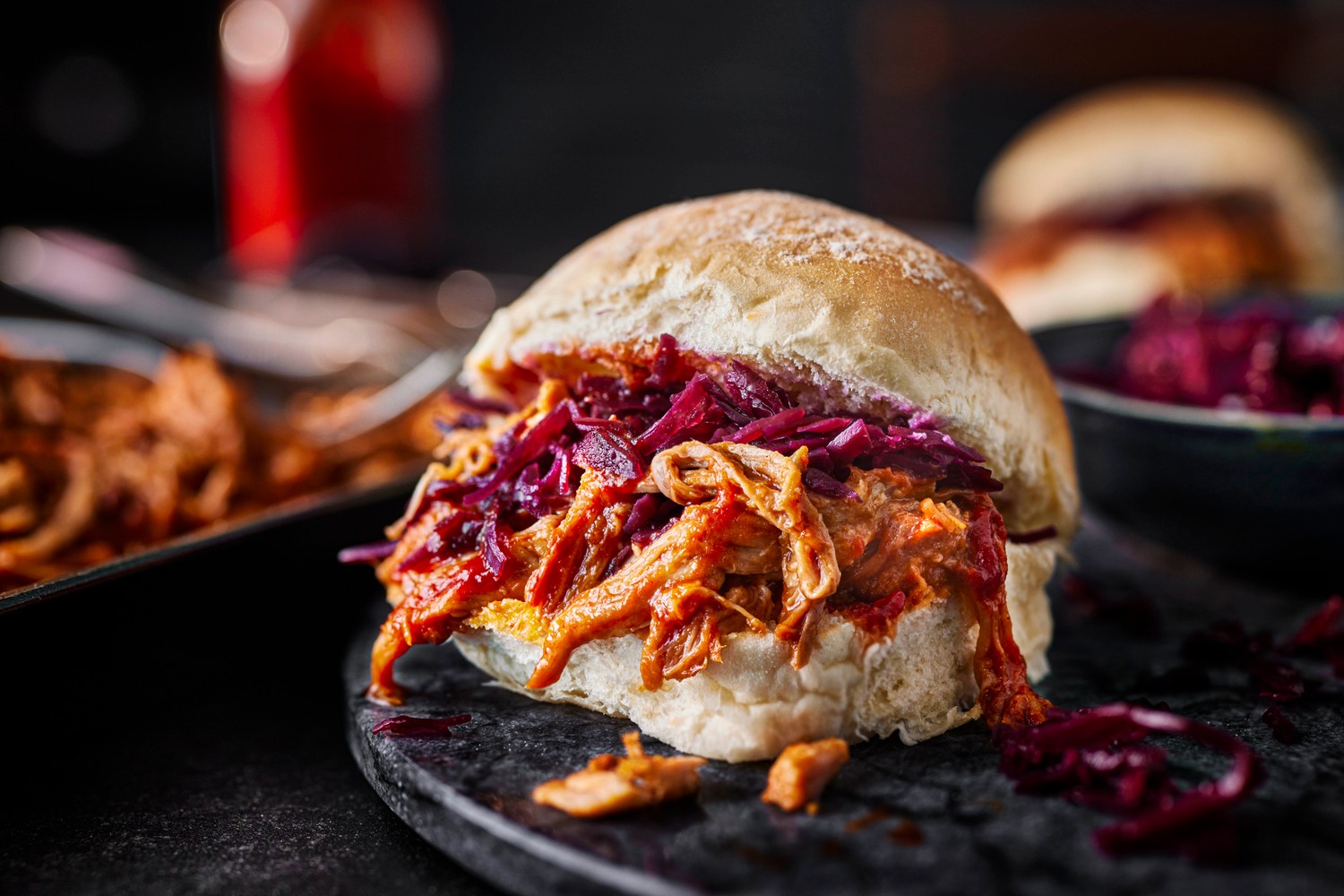 Pulled pork baps recipe