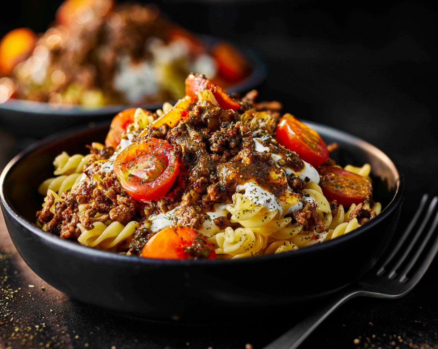 step 7 Garnish with a handful of cherry tomatoes (350 g) and a sprinkle of dried mint (2 tsp).