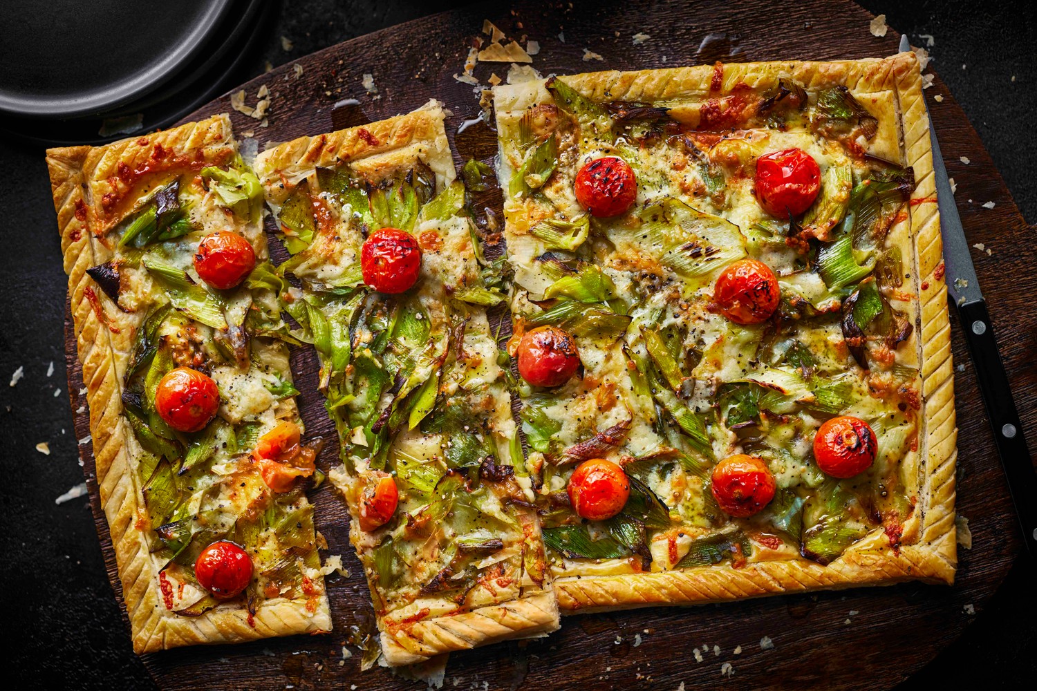 Leek and roasted tomato tart recipe