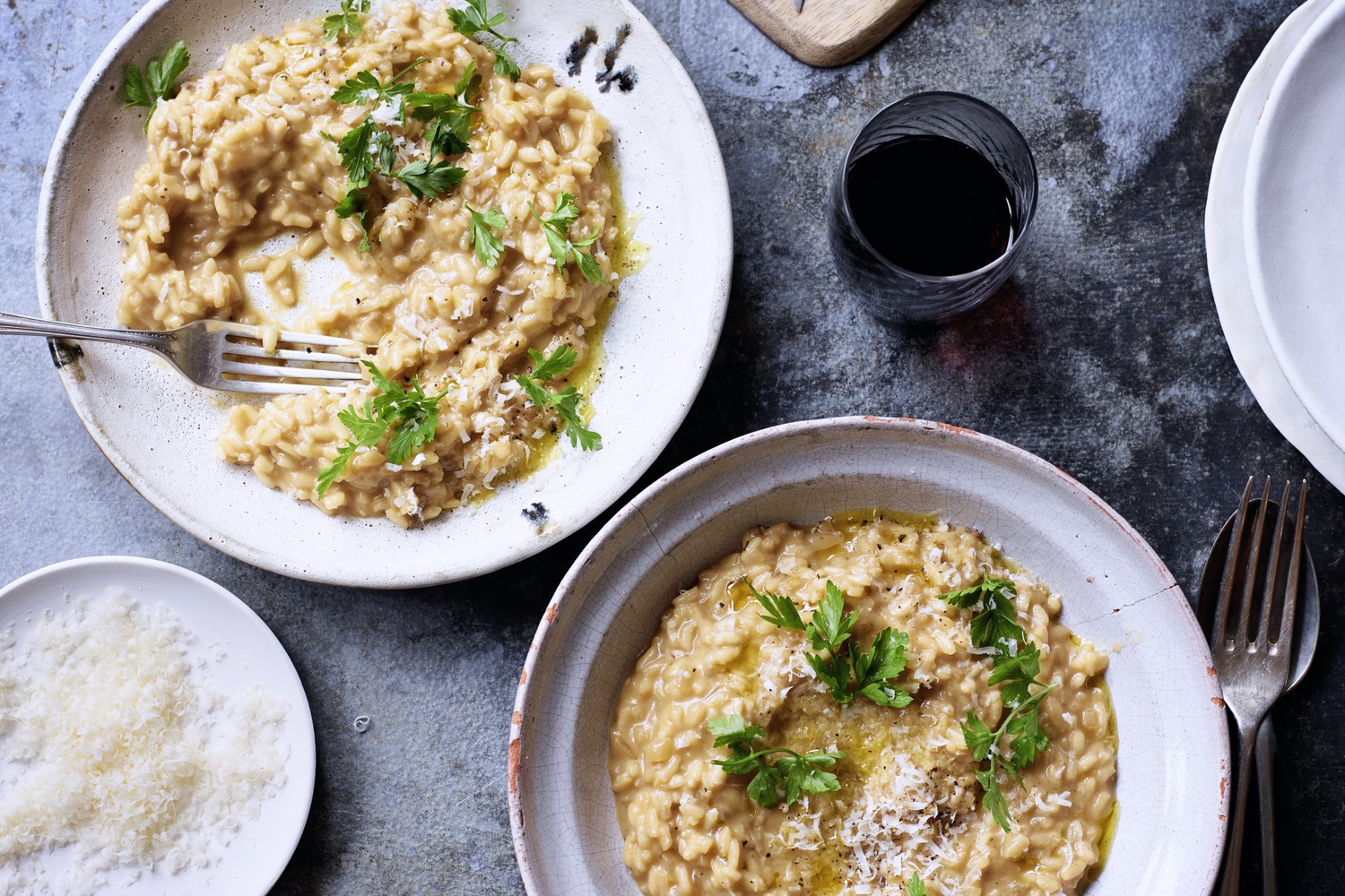 No-stir mushroom risotto