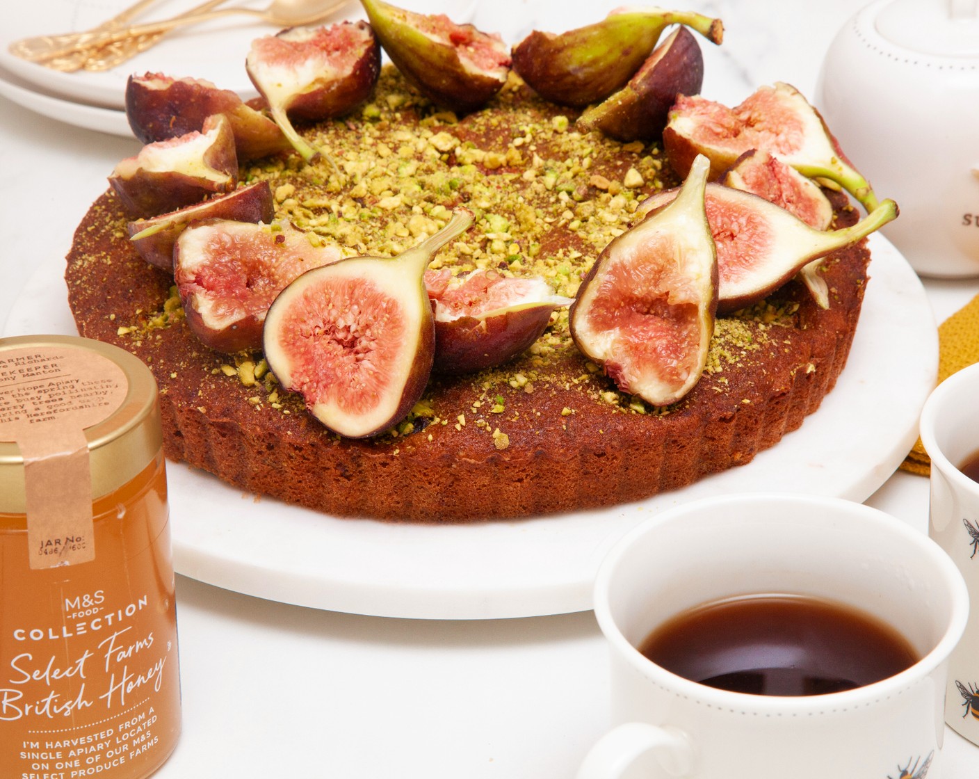 Fig and pistachio tart