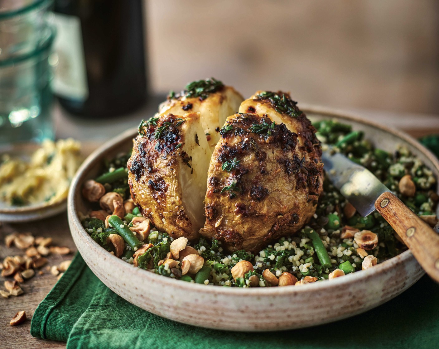 Maple butter-roasted whole celeriac