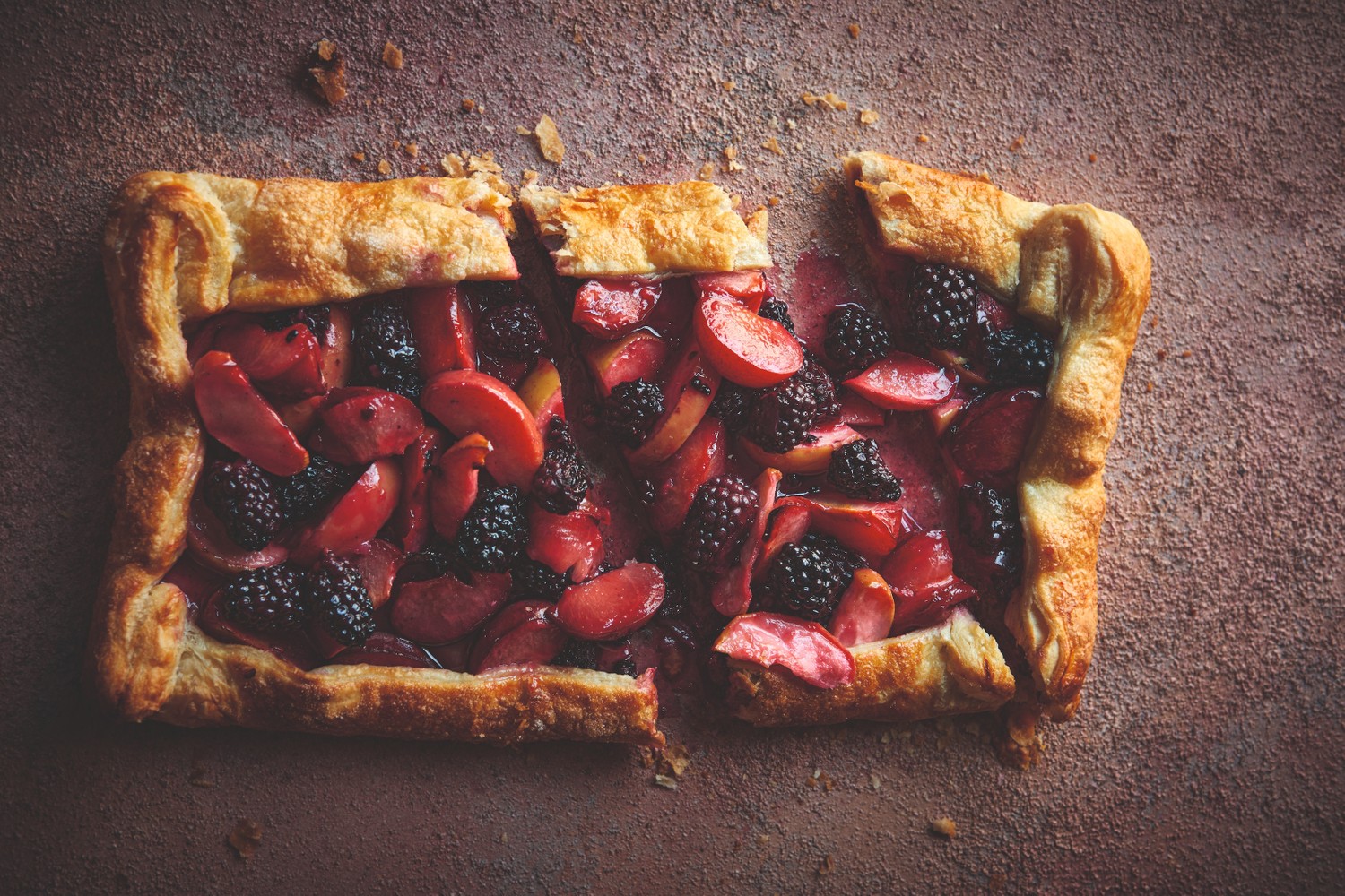 Autumn fruit galette