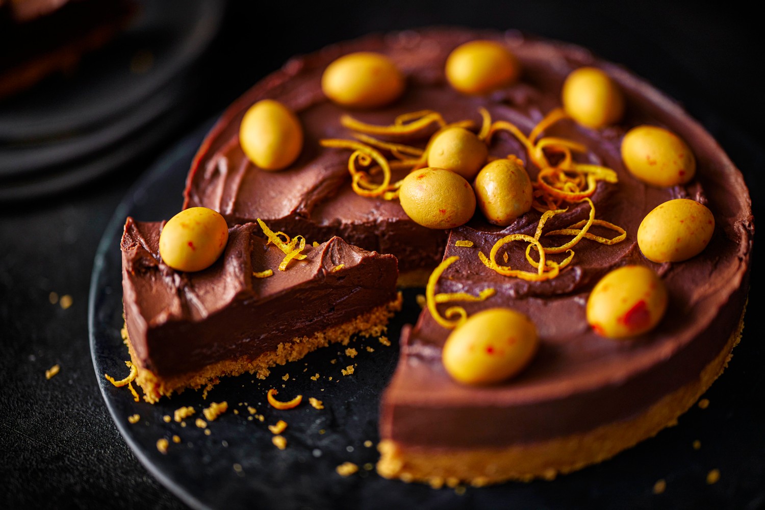 Chocolate orange Easter cheesecake recipe