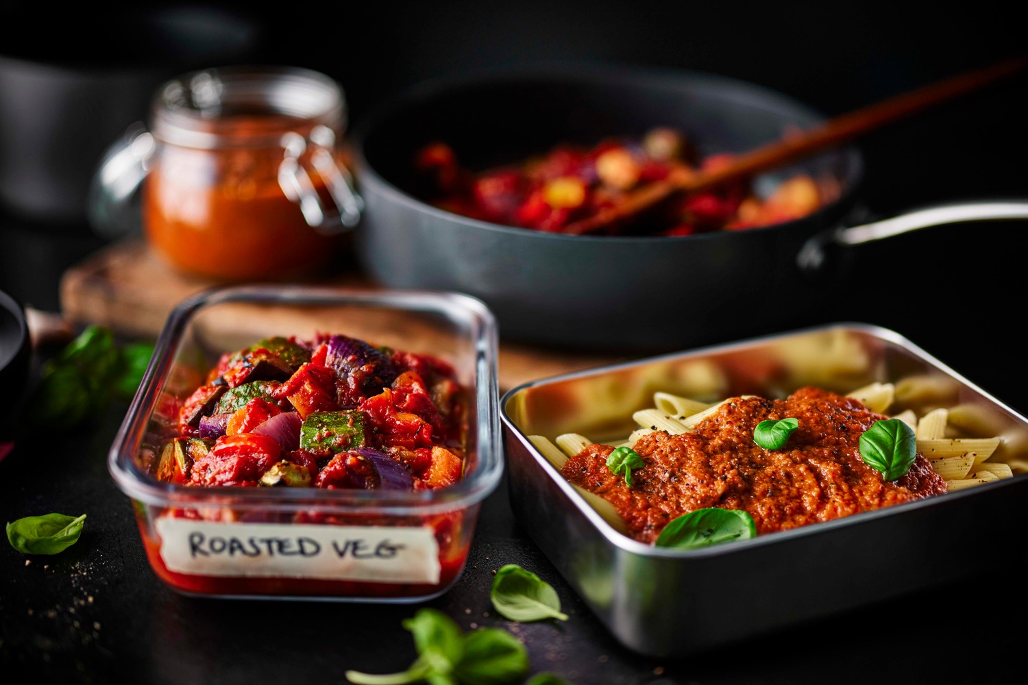 Batch-cooked roasted vegetable sauce recipe