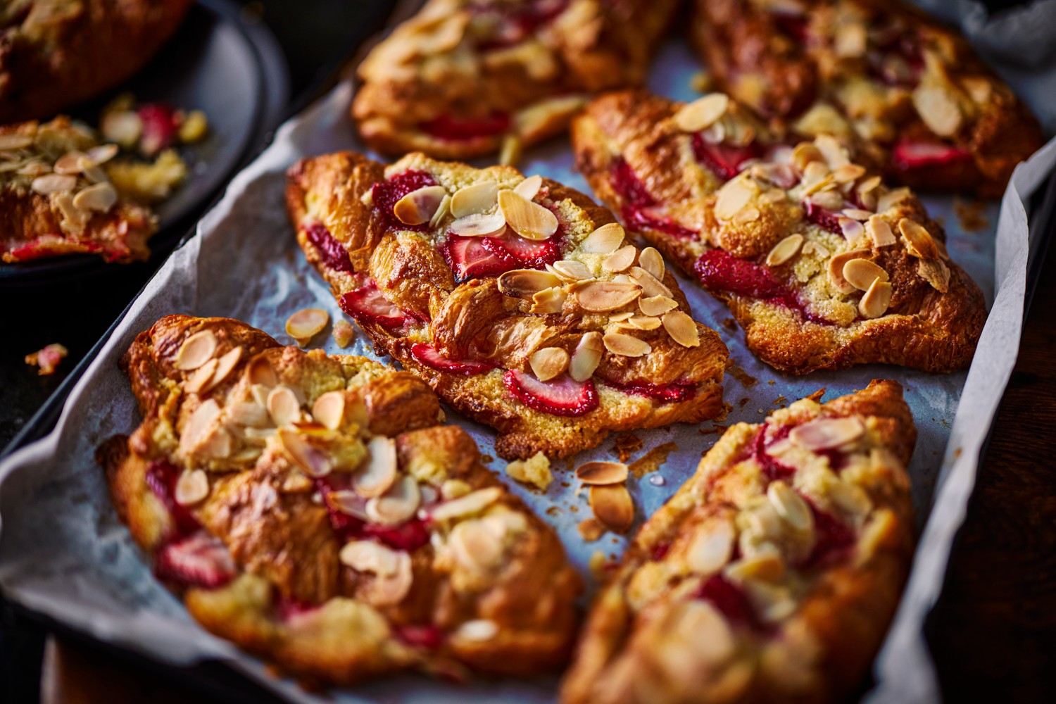 Strawberry and almond croissants recipe