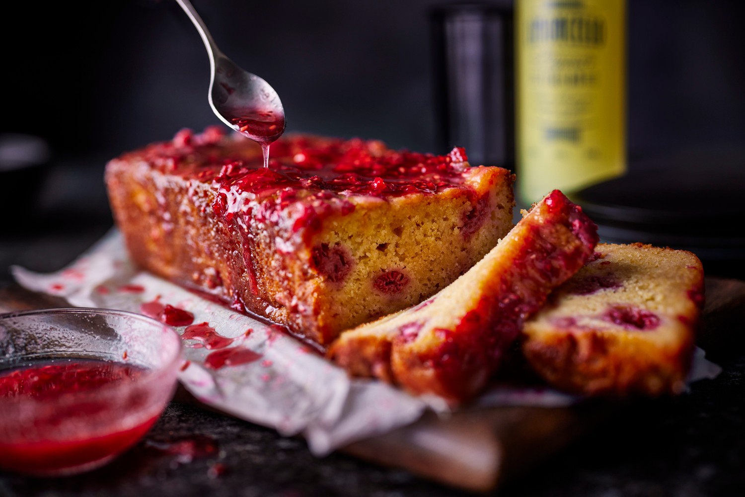 Limoncello and raspberry drizzle cake recipe