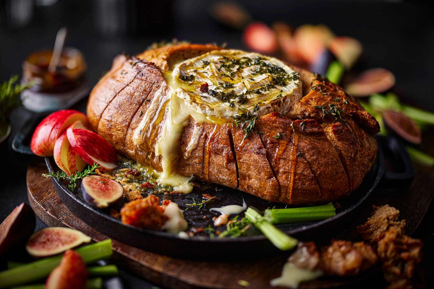 Baked hot maple Camembert sourdough recipe