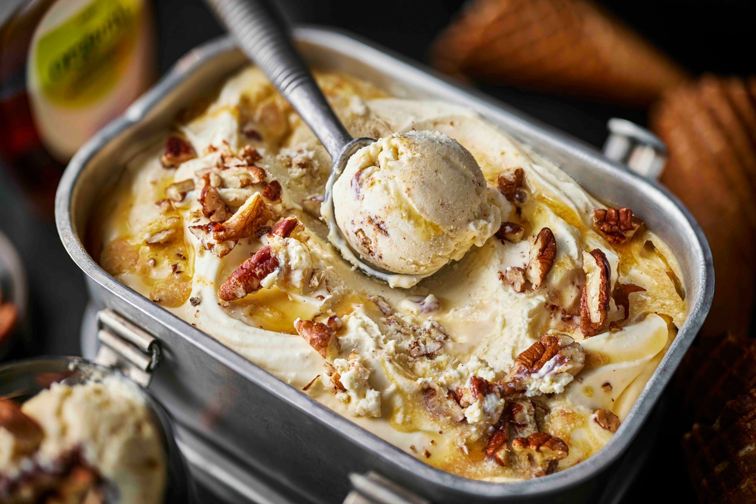 No-churn brown butter and pecan ice cream recipe