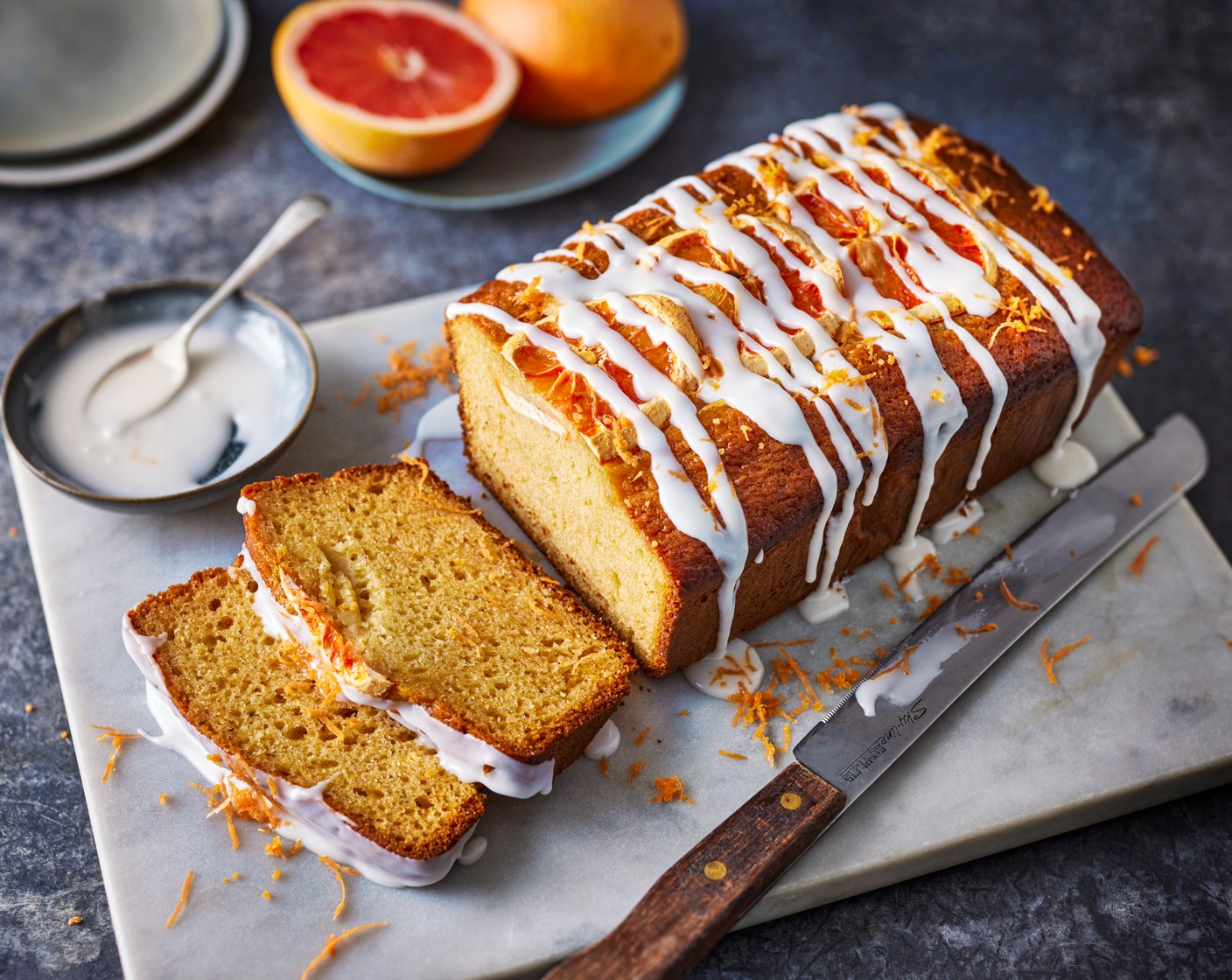 step 5 Carefully turn the loaf out onto a wire rack, drizzle over the glaze and allow to cool completely.