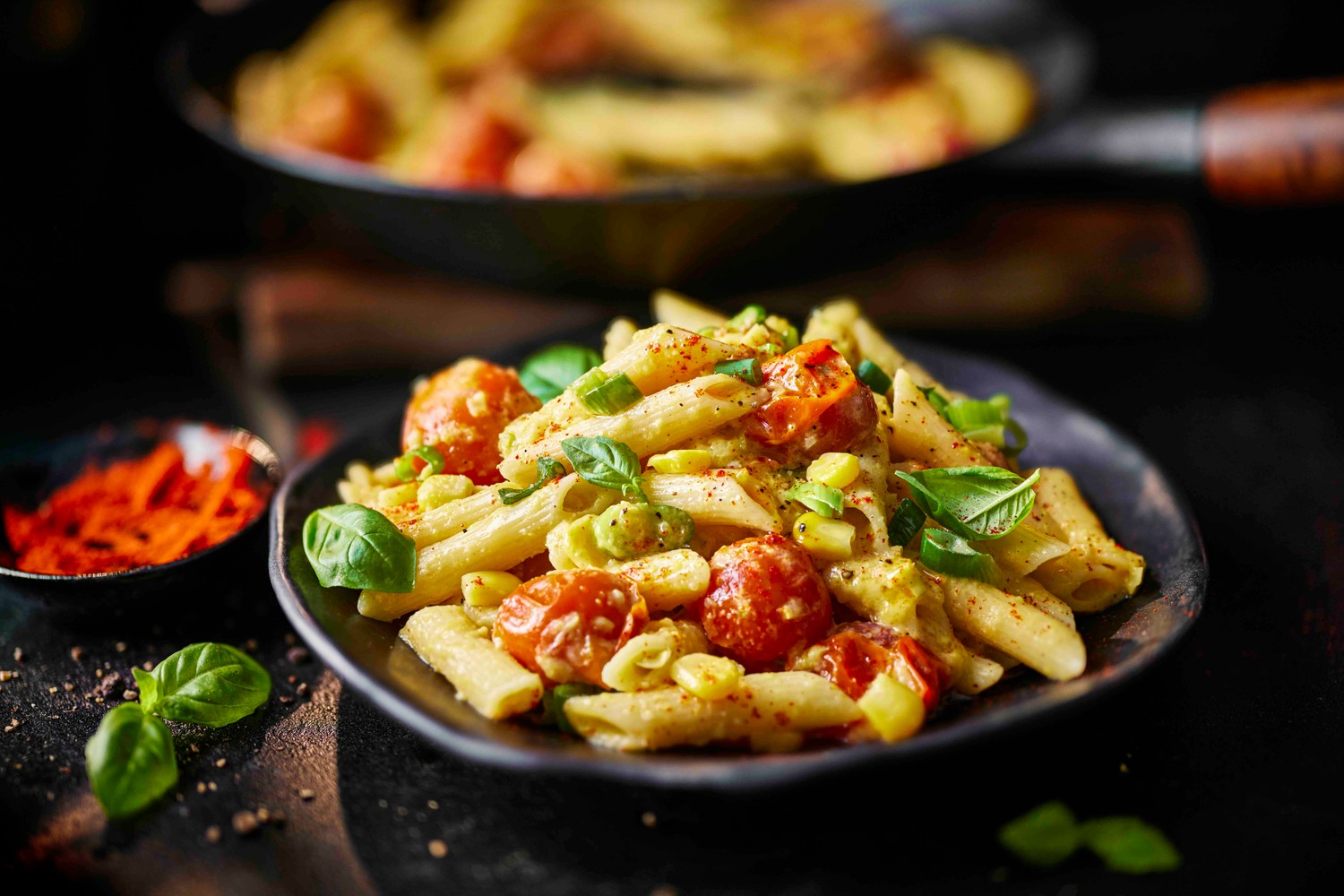 Healthy creamy corn pasta recipe