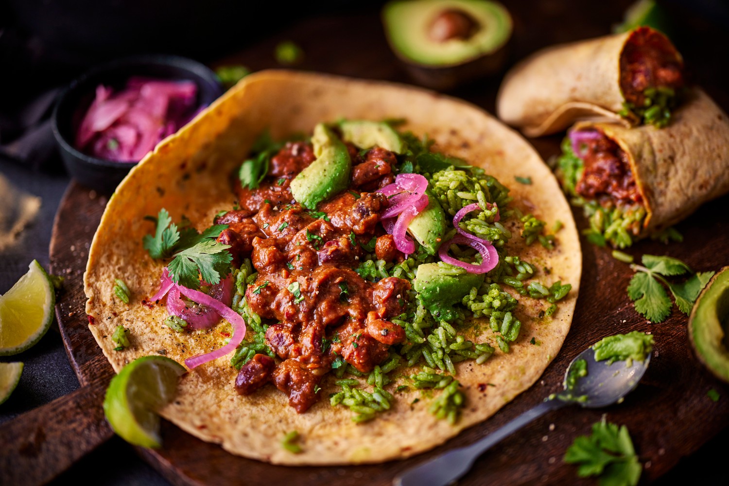 Refried bean burrito recipe