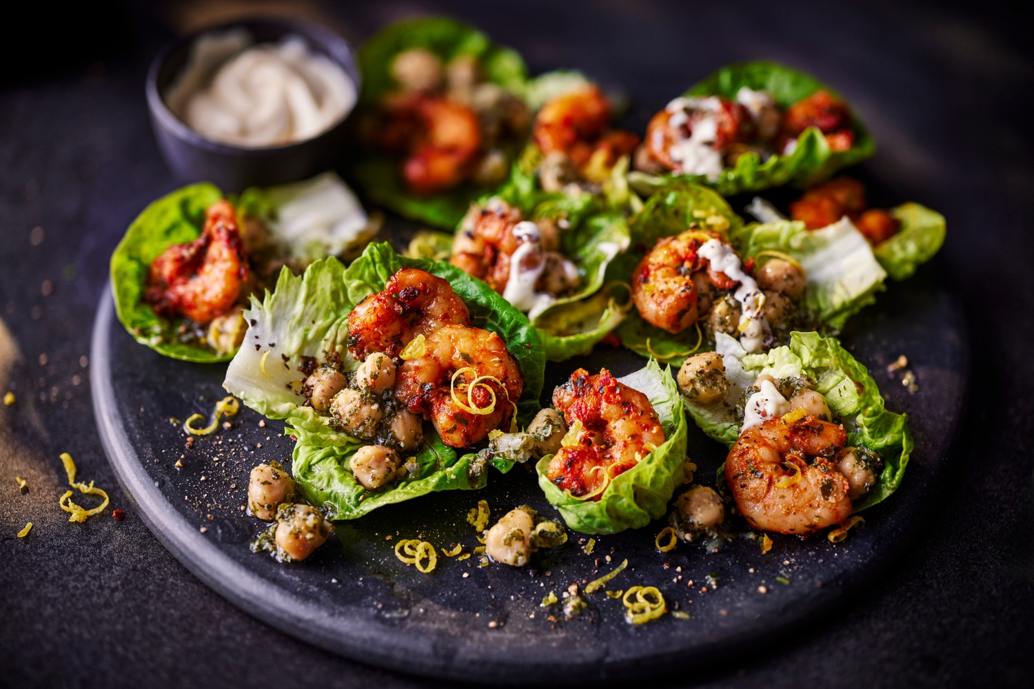 'Nduja prawn lettuce cups recipe
