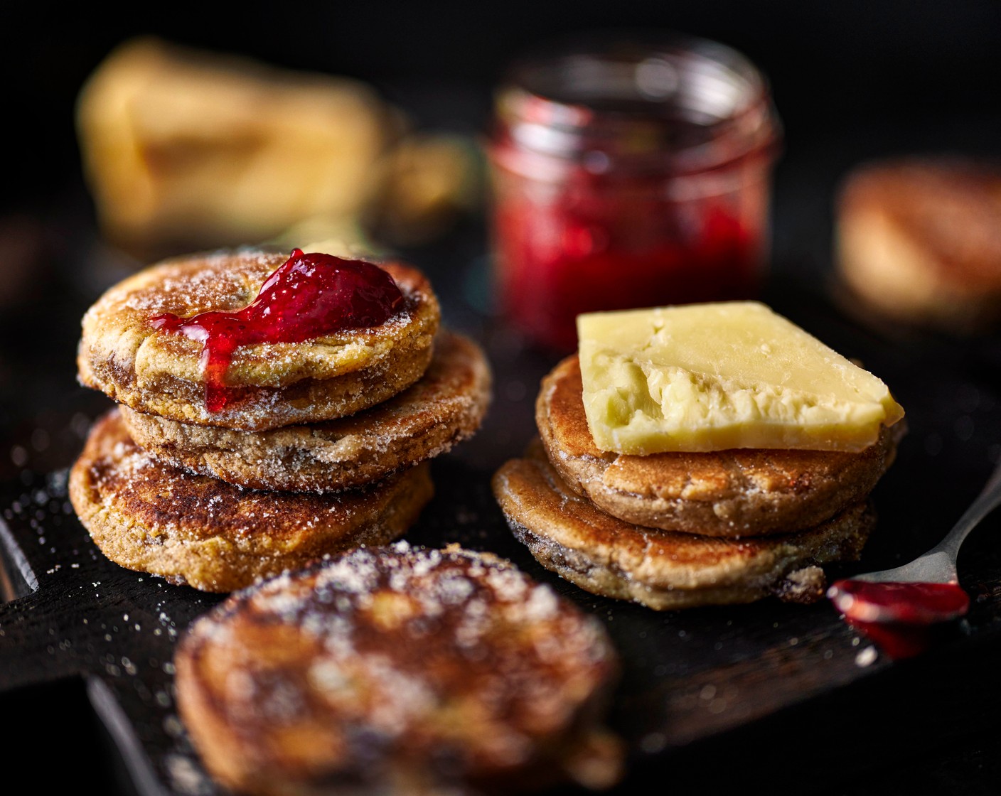 step 7 Transfer to a plate and sprinkle with extra sugar if eating as-is. Leave off the sugar if serving with jam, cream, or tangy cheese.