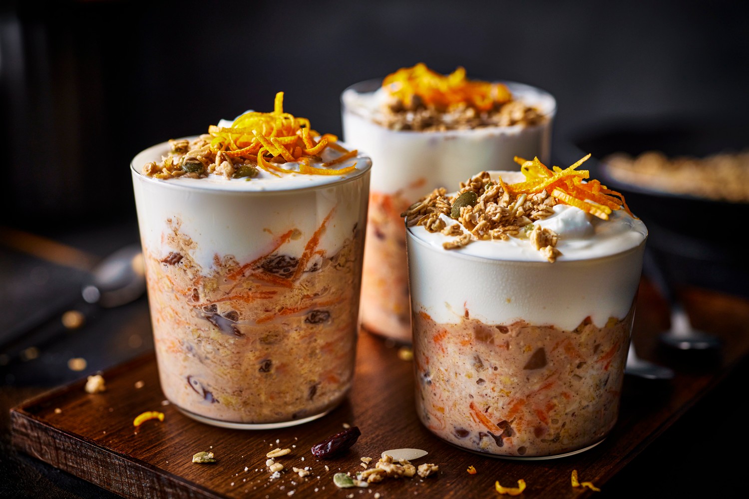 Carrot cake overnight oats recipe