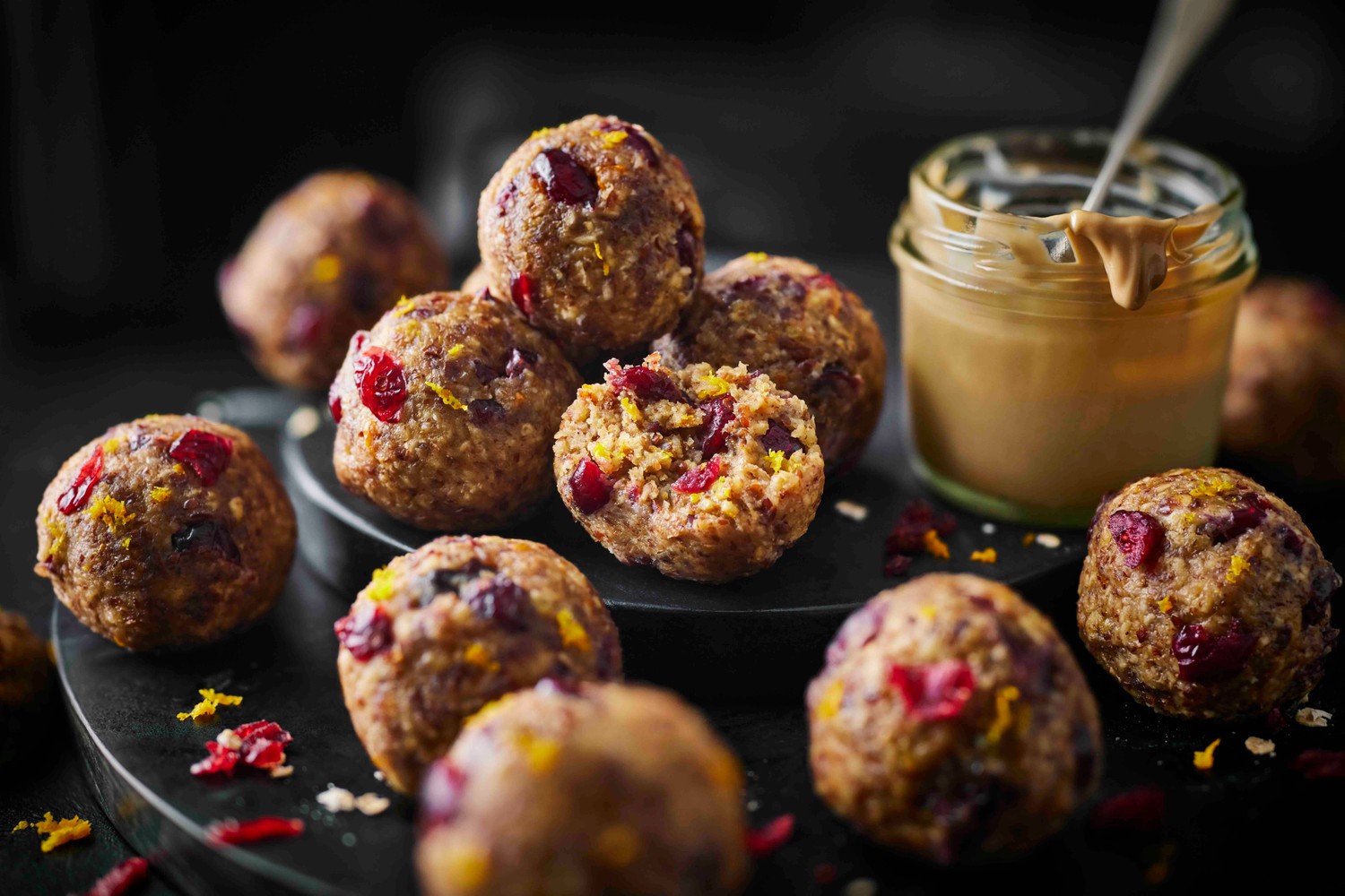 Cranberry and orange energy balls