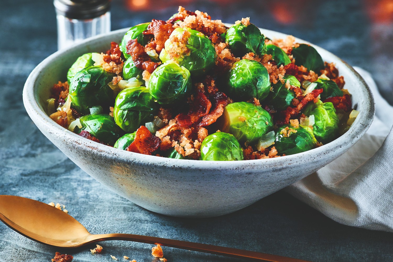 Golden brussels sprouts