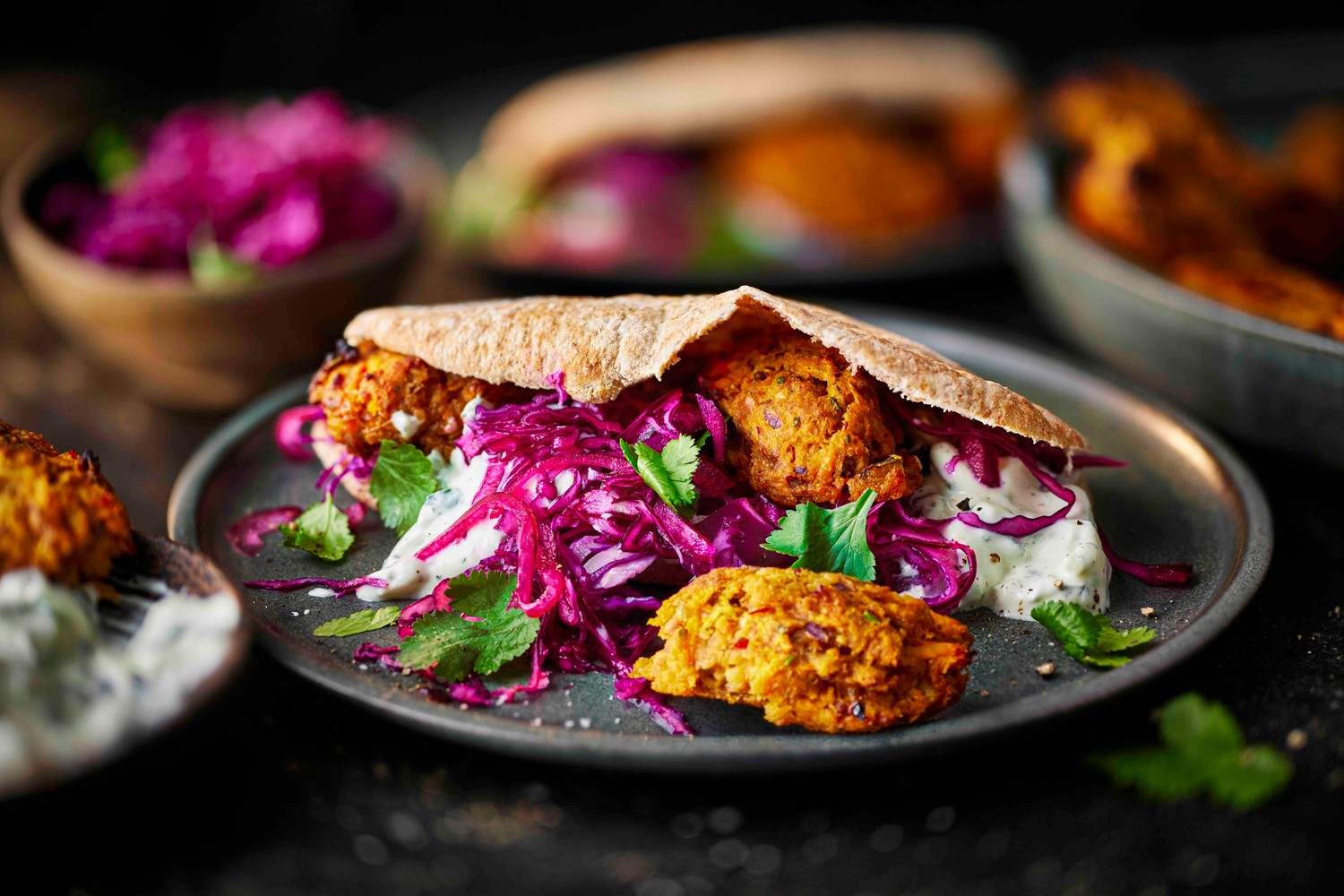 Healthy air fryer sweet potato falafel recipe