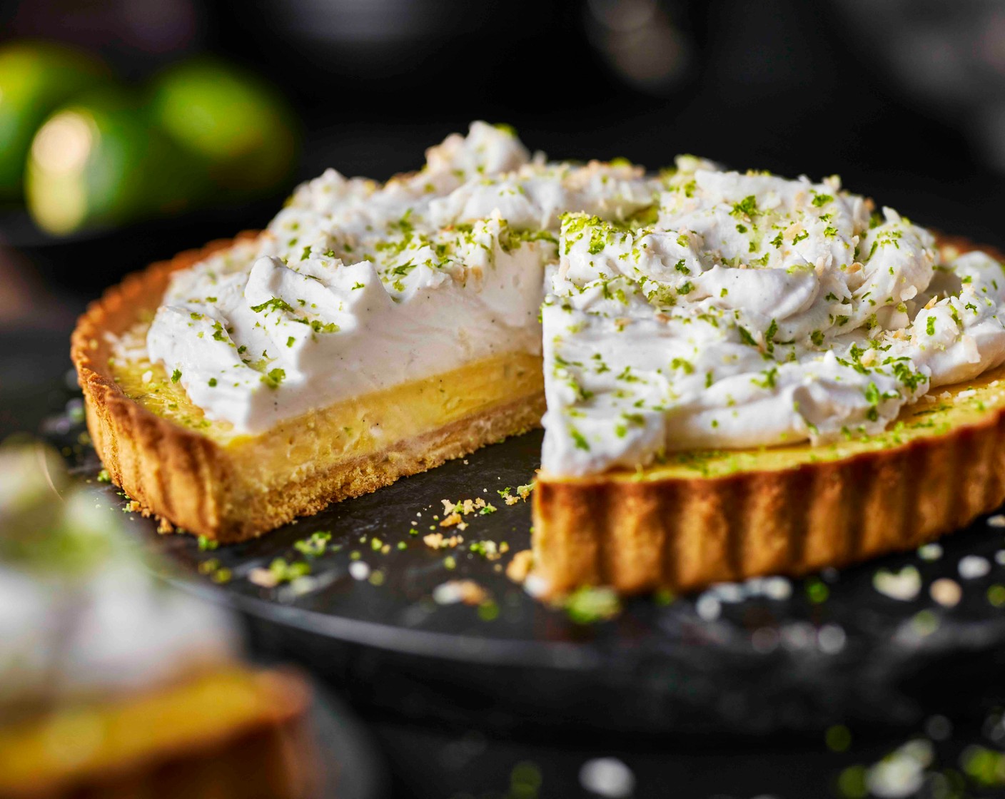 step 4 Spoon or pipe the coconut cream over the chilled pie. Finish with extra lime zest.