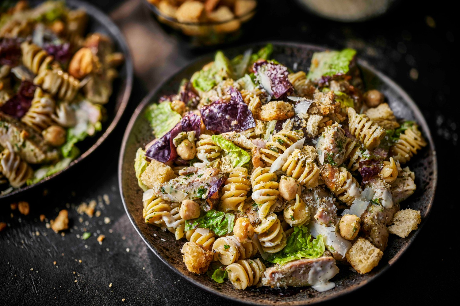 Chicken Caesar pasta salad