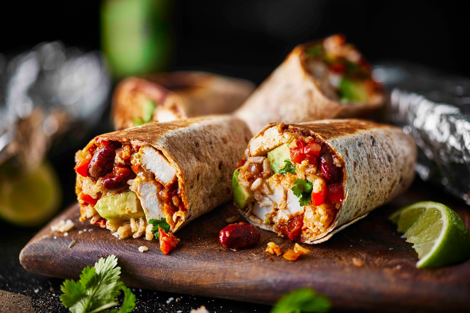 Healthy chicken burritos recipe
