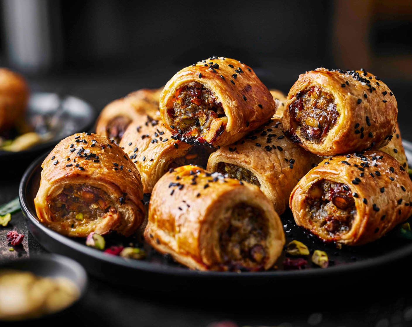 step 9 Bake for 25-30 minutes, until the pastry is puffed and golden and the filling is cooked through. Leave to cool for 5 minutes before transferring to a serving platter. Serve warm, with Dijon mustard (as needed) on the side, if you like.