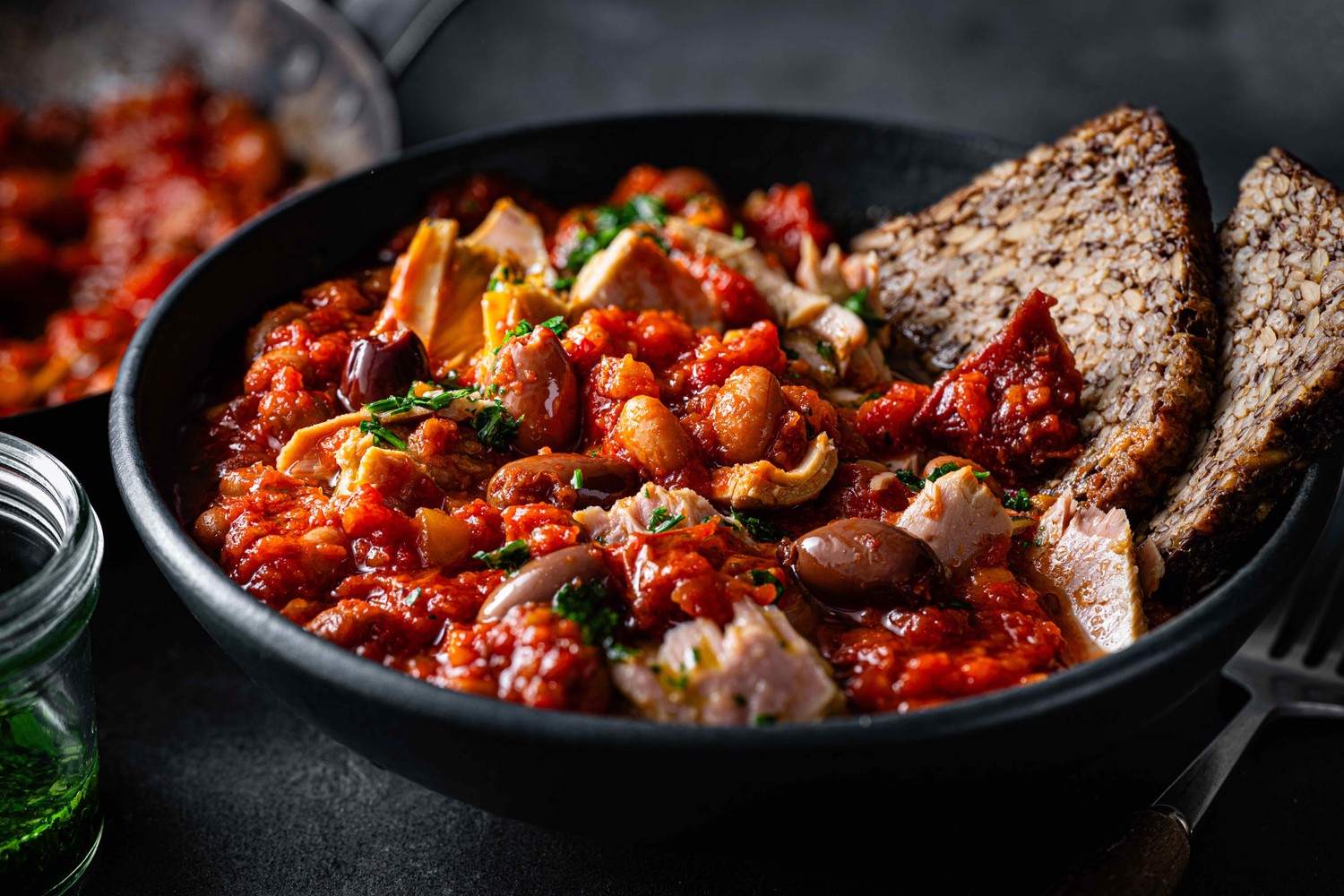 High protein tuna, sundried tomato and artichoke stew