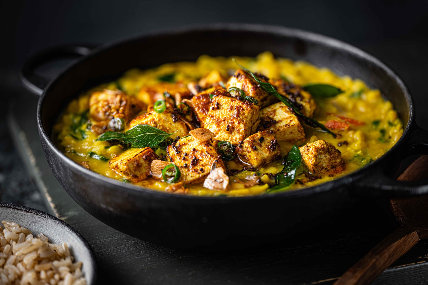 High fibre dal recipe with air fryer tikka tofu