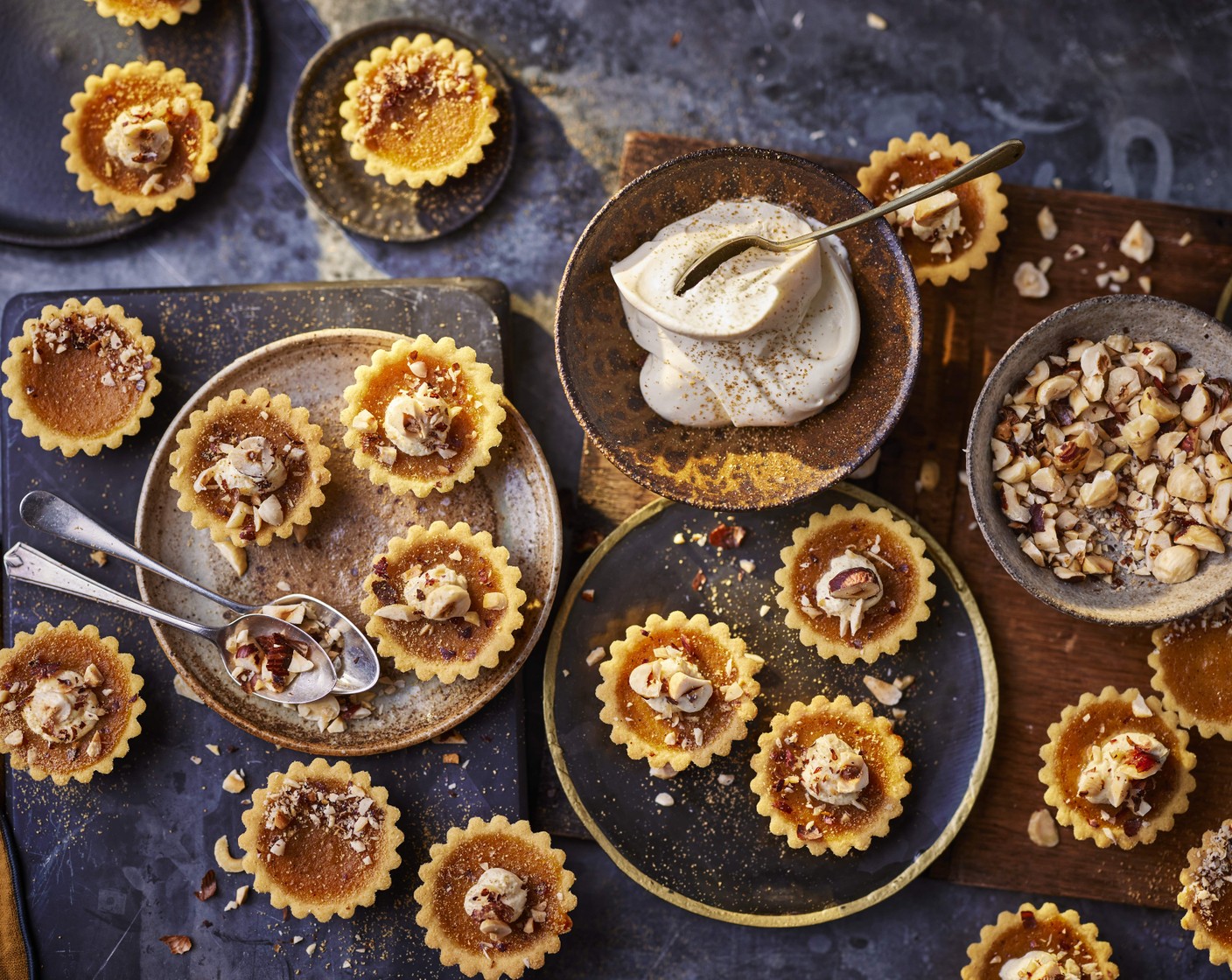 step 6 Serve with the ginger (1 tbsp), whipped cream (300 ml) and chopped hazelnuts (50 g) on the side, or on top.